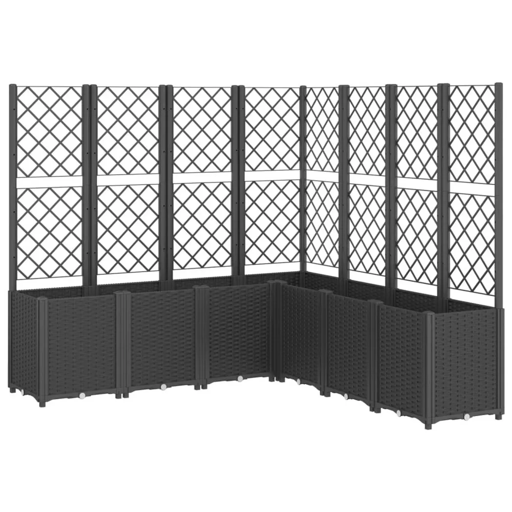 VidaXL - Jardinière polypropylène, One Size, Noir