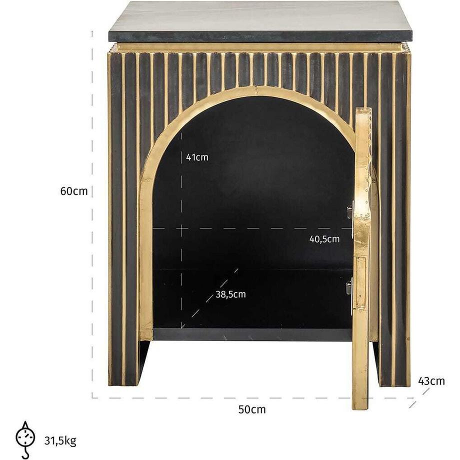 mutoni Nachttisch Les Arcs 50x60  