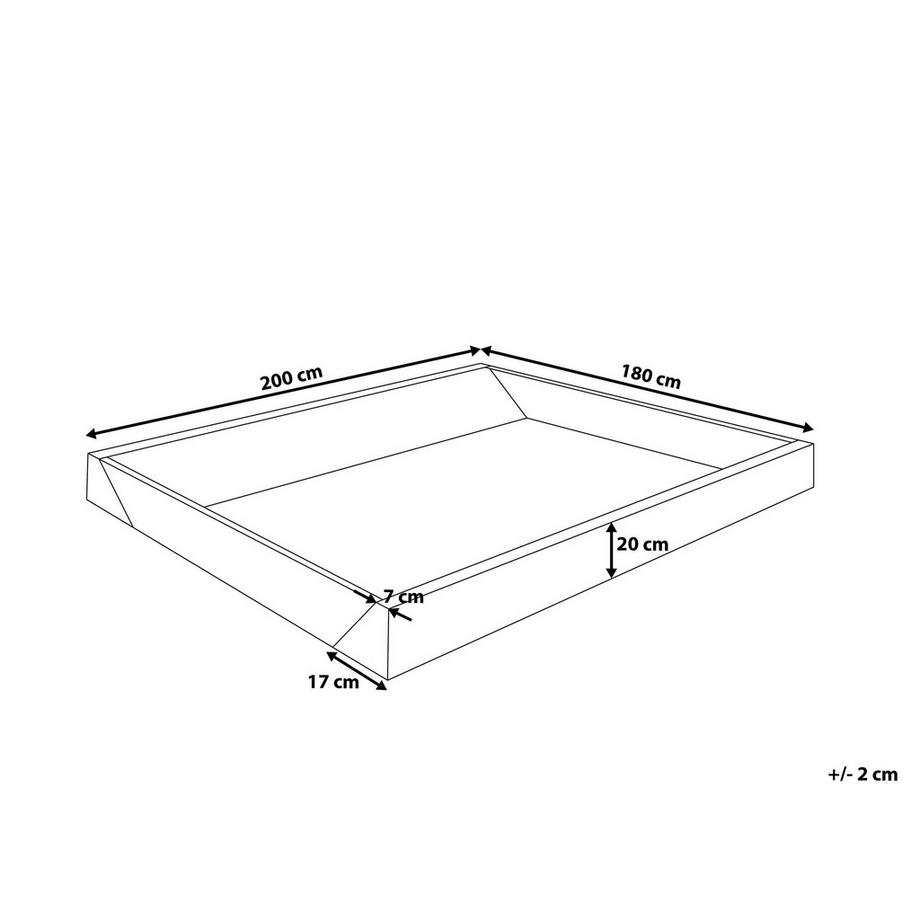 Beliani Schaumstoffrahmen für Wasserbetten aus Schaumstoff SIMPLE  