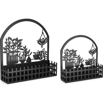 Jardinière Rosangela noire (lot de 2)