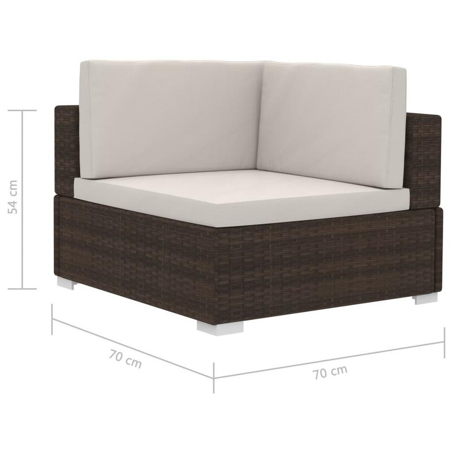 VidaXL Ecksofa poly-rattan  