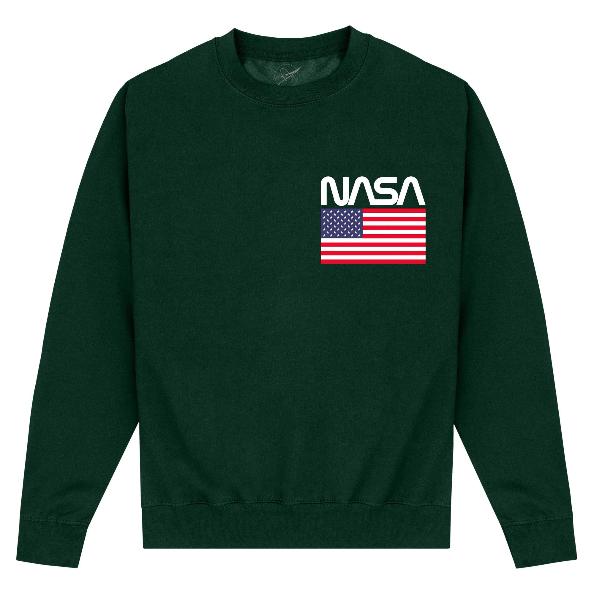 Image of Sweatshirt Rundhalsausschnitt Herren Waldgrün XL