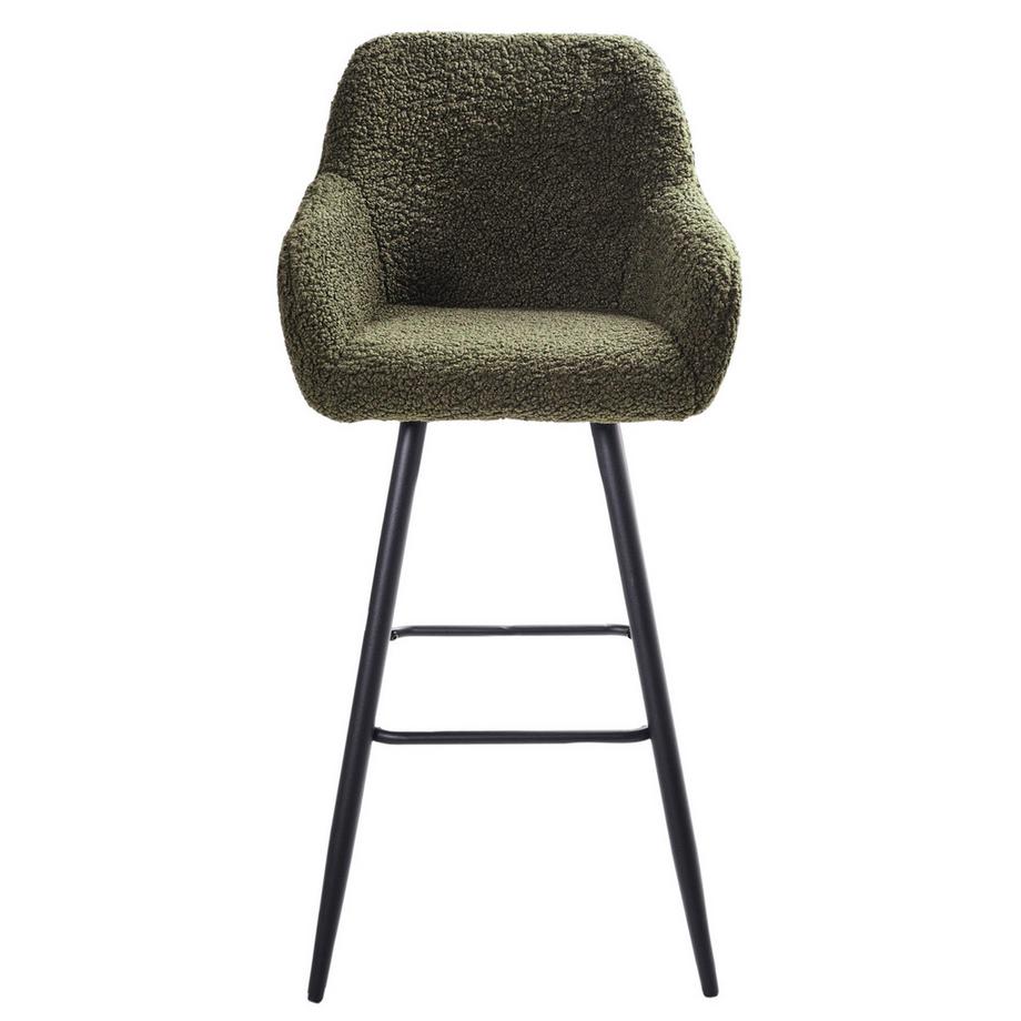 Beliani Set mit 2 Barstühlen aus Bouclé  CASMALIA  