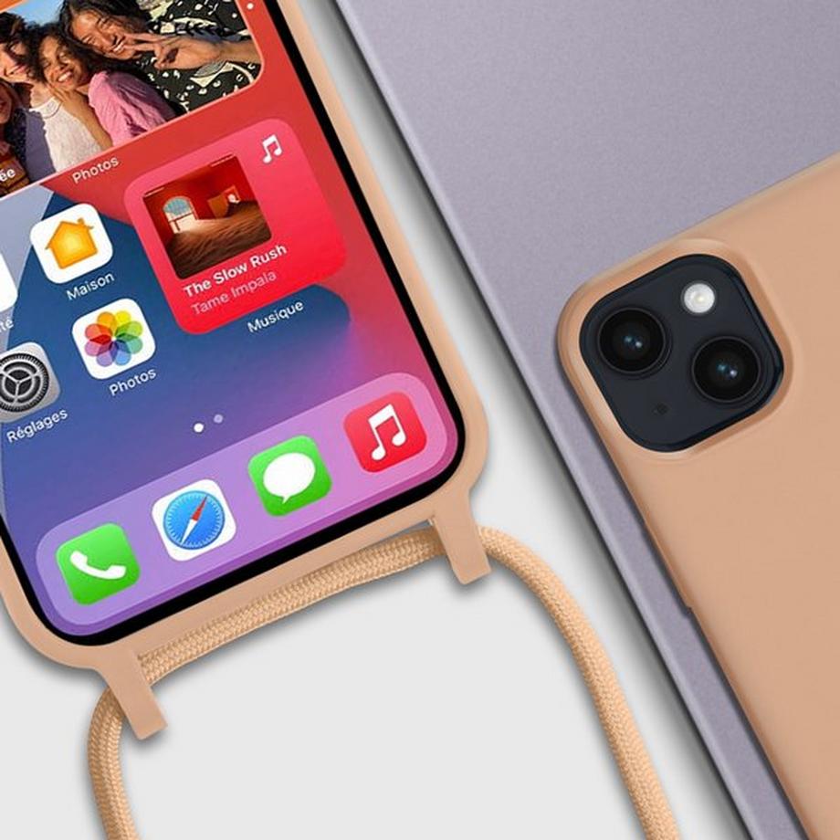 Avizar  Kettenhülle iPhone 14 Plus Lachsrosa 