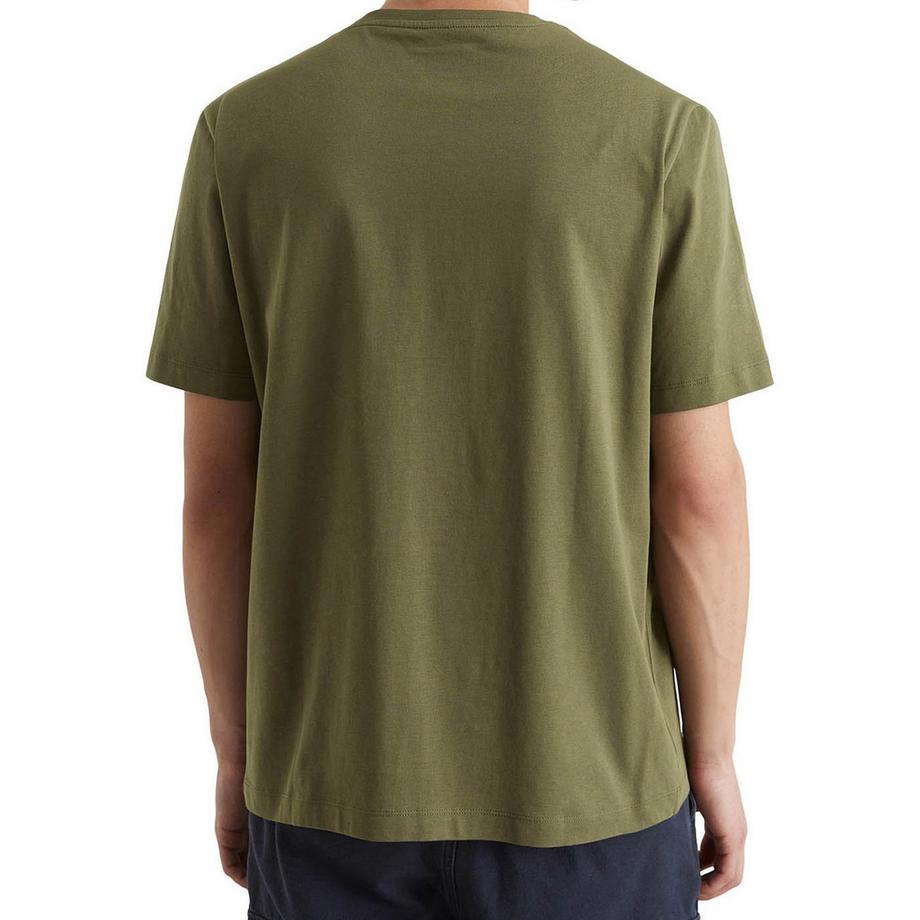 Marc O'Polo Denim T-shirt  Pack de 1 Confortable à porter-T-Shirt, SSL, Logo Print, Reg F  