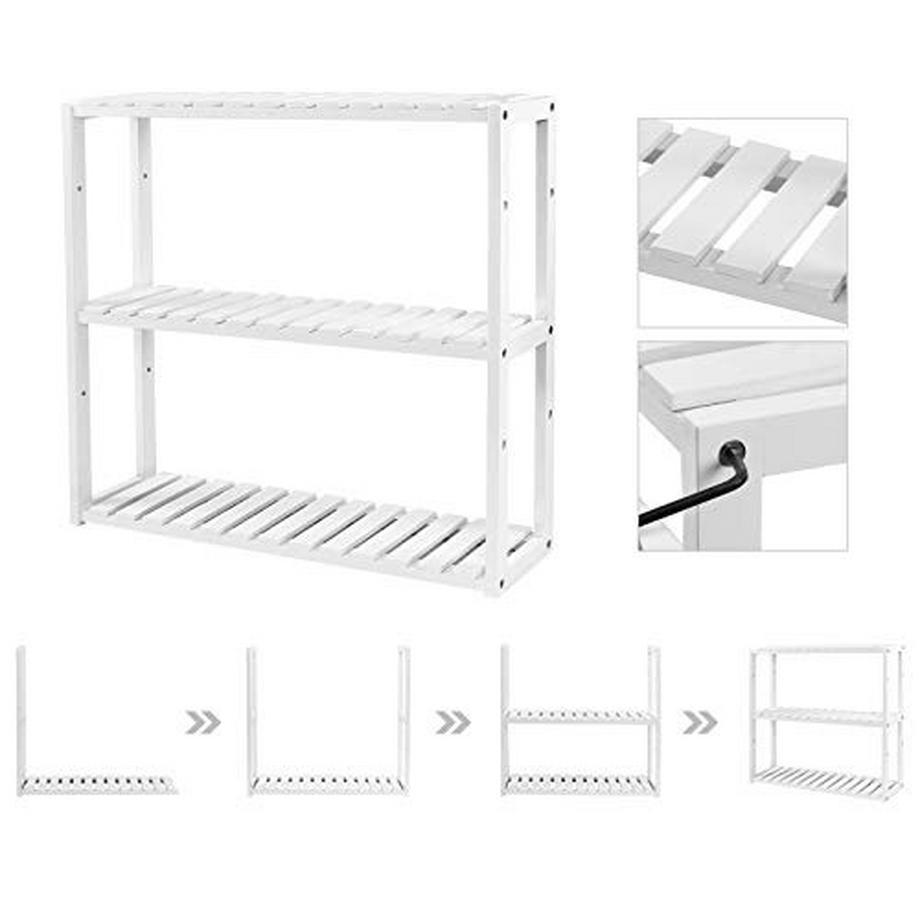 Pricenet  2-in-1-Wand- oder freistehendes Regal für kleine Räume 