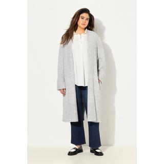 Ulla Popken  Cardigan lungo e aperto in maglia mélange con maniche lunghe 