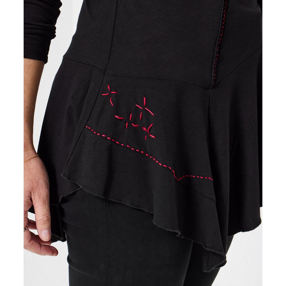 Joe Browns Schwarzes Karomuster Tunika Top  