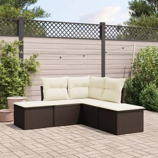 VidaXL set divano da giardino Polirattan  