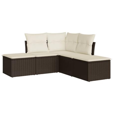 VidaXL set divano da giardino Polirattan  