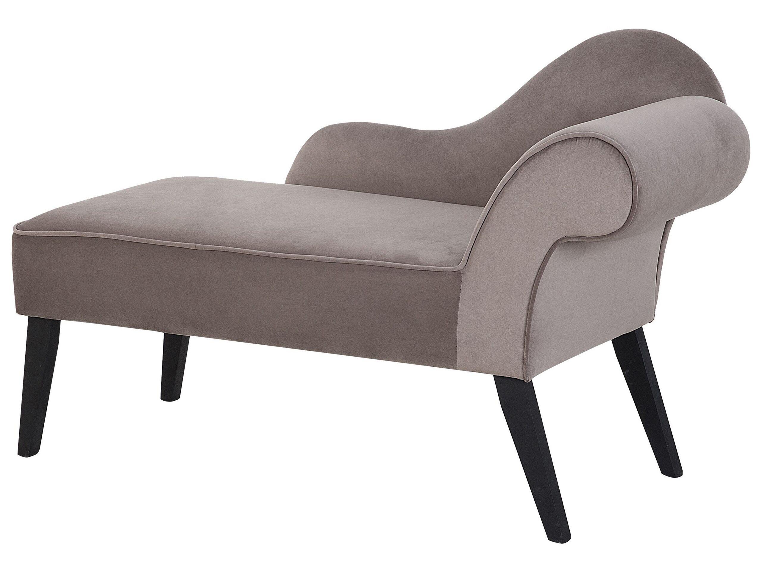 Beliani Chaise longue versione destra en Velluto Glamour BIARRITZ  