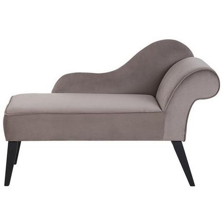 Beliani Chaise longue versione destra en Velluto Glamour BIARRITZ  