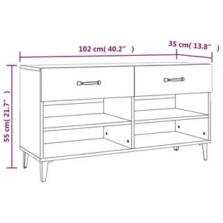 VidaXL Armoire à chaussures bois d'ingénierie  