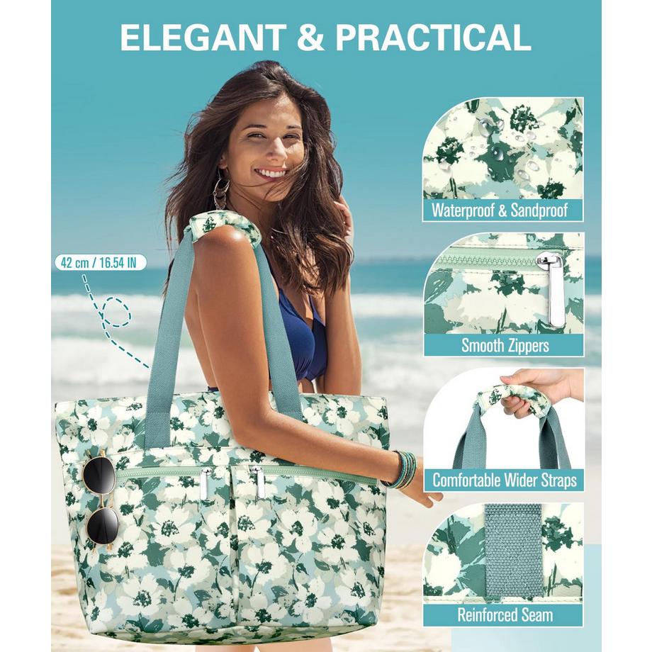Only-bags.store grosse Strandtasche mit Reissverschluss  