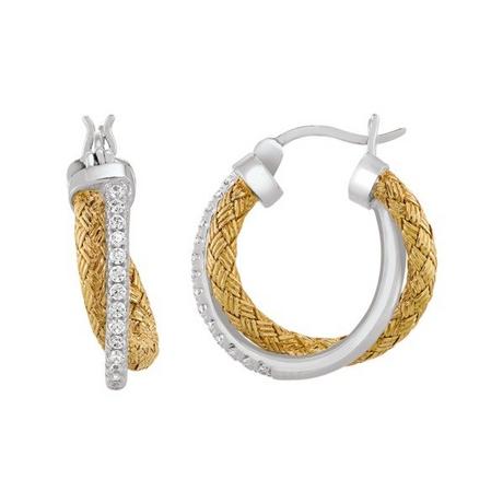 Charles Garnier  Orecchini in argento bicolore 