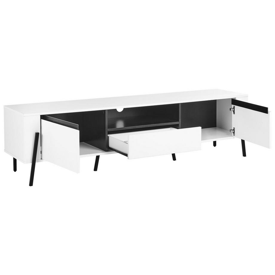 Beliani Meuble TV en Panneau de particules de bois Moderne BLACKPOOL  