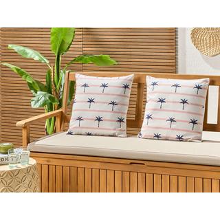 Beliani Lot de 2 coussins en Polyester Moderne MOLTEDO  