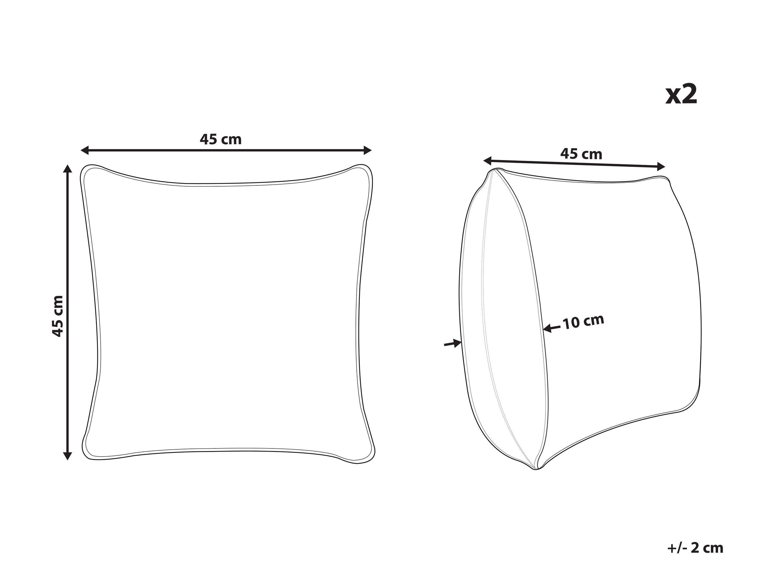 Beliani Gartenkissen 2er Set aus Polyester Modern MOLTEDO  