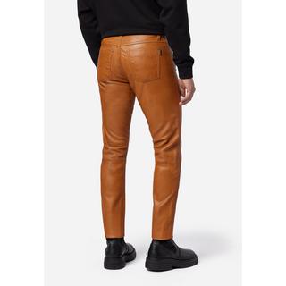 RICANO  Pantalon en cuir pour hommes Slim Fit, pantalon en cuir 5 poches en cuir d'agneau - Slim Fit 