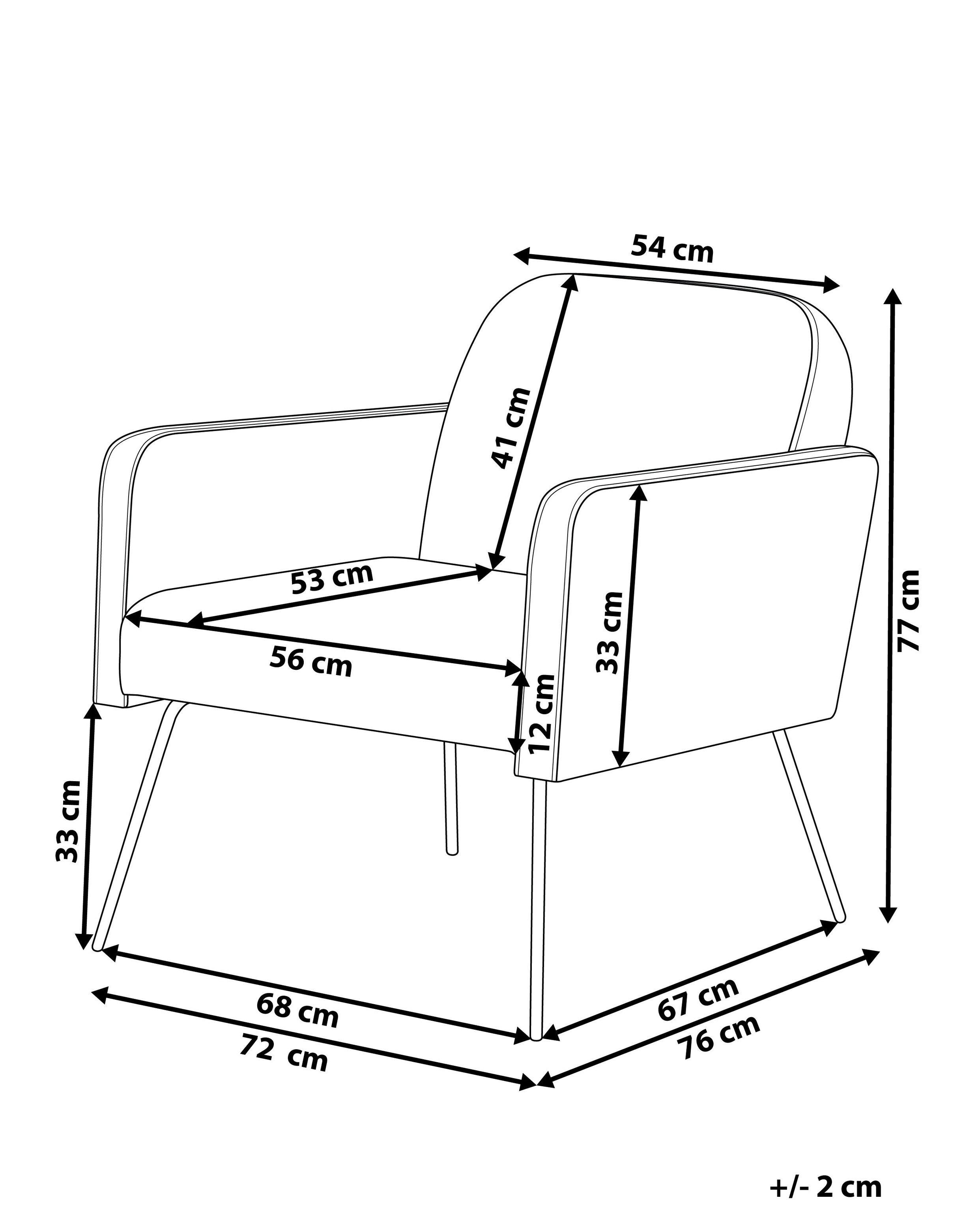 Beliani Fauteuil en Polyester Rétro NARKEN  