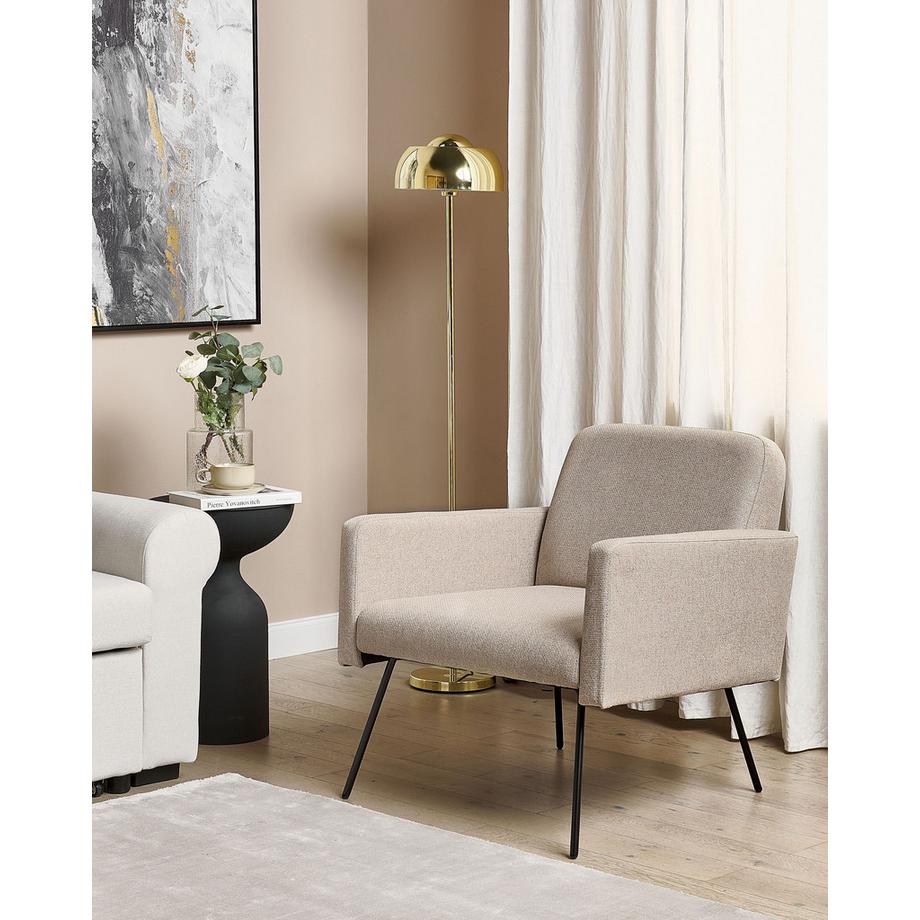 Beliani Fauteuil en Tissu Rétro NARKEN  