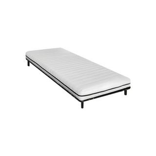 Vente-unique Ensemble 90 x 190 cm cadre à lattes + matelas mousse déhoussable ép.10cm - NASUS de DREAMEA  