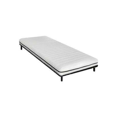 Vente-unique Ensemble 90 x 190 cm cadre à lattes + matelas mousse déhoussable ép.10cm - NASUS de DREAMEA  
