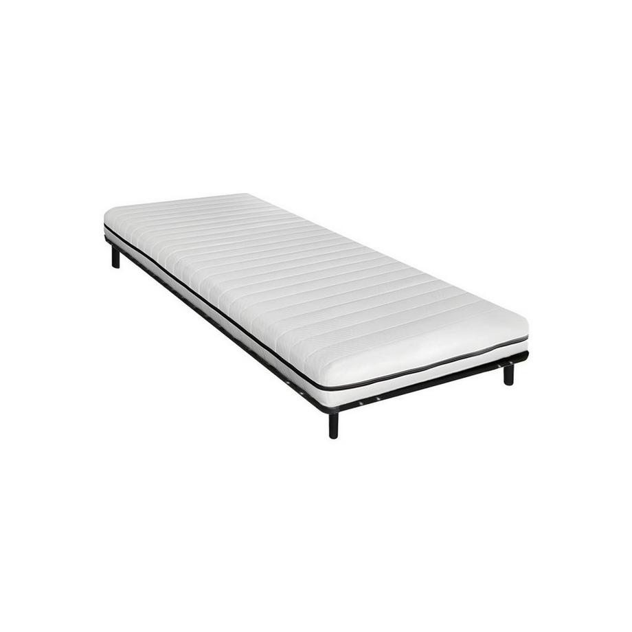 Ensemble 90 x 190 cm cadre à lattes + matelas mousse déhoussable ép.10cm - NASUS de DREAMEA