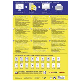 Avery-Zweckform Avery Zweckform Universal-Etiketten, A4 mit ultragrip, 210 x 148 mm, 220 Bogen/440 Etiketten  