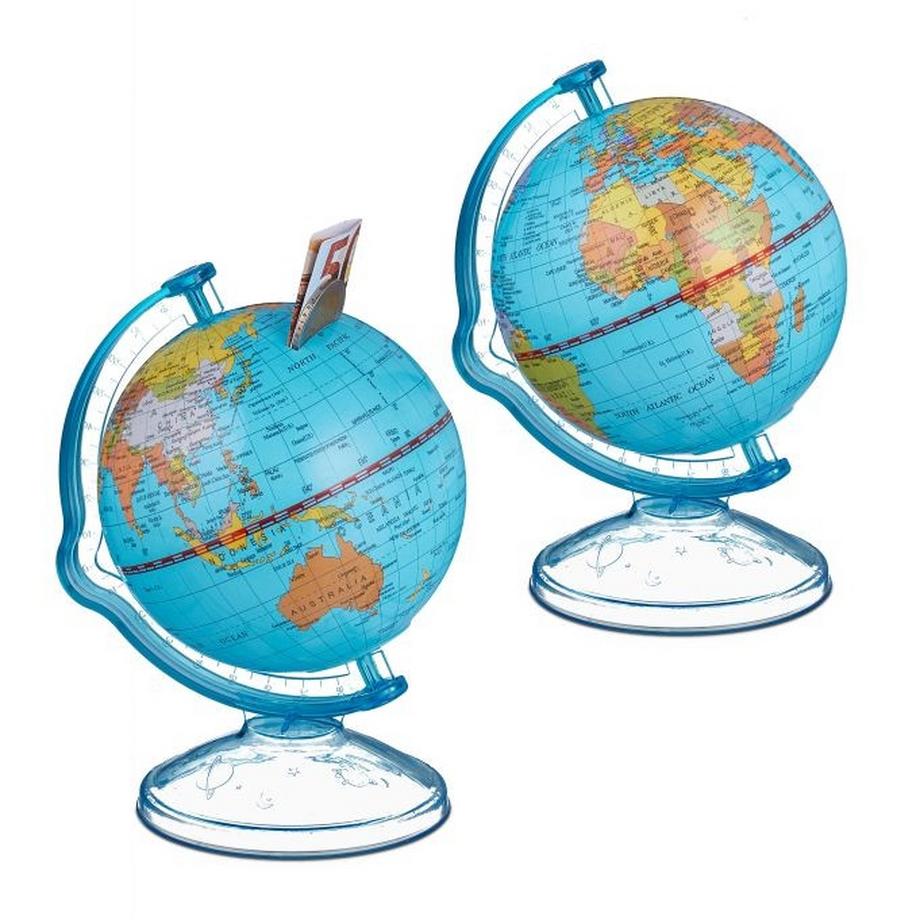 B2X  Spardose Globus 2er Set 