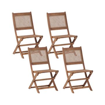 Set di 4 sedie da giardino en Legno d'acacia certificato FSC® Classico PARAGGI