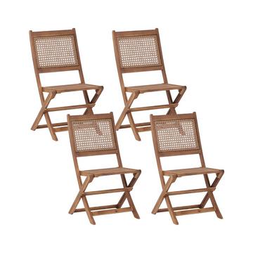 Lot de 4 chaises de jardin en Bois d'acacia certifié FSC® Traditionnel PARAGGI