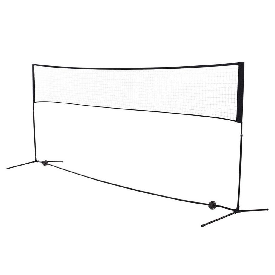 Badmintonnetz Volleyball- Und Tennis-Netz, Tragbar, 2 Höhen 94/158Cm, Pe, 400X60Cm