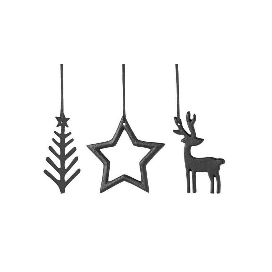Suspensions décoratives, 3 pièces Christmas Chic