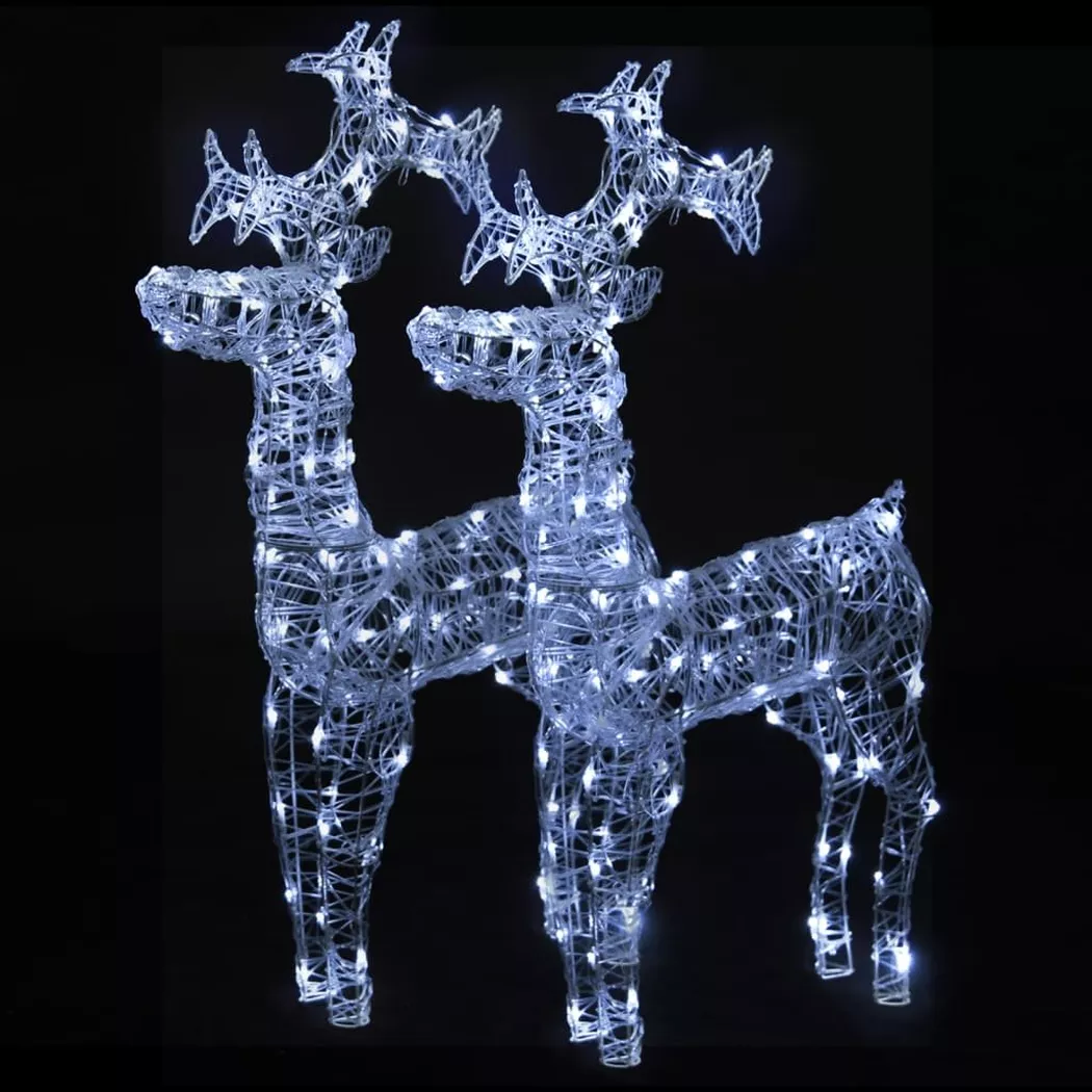 VidaXL - Décoration de noël de renne, One Size, Blanc Bariolé
