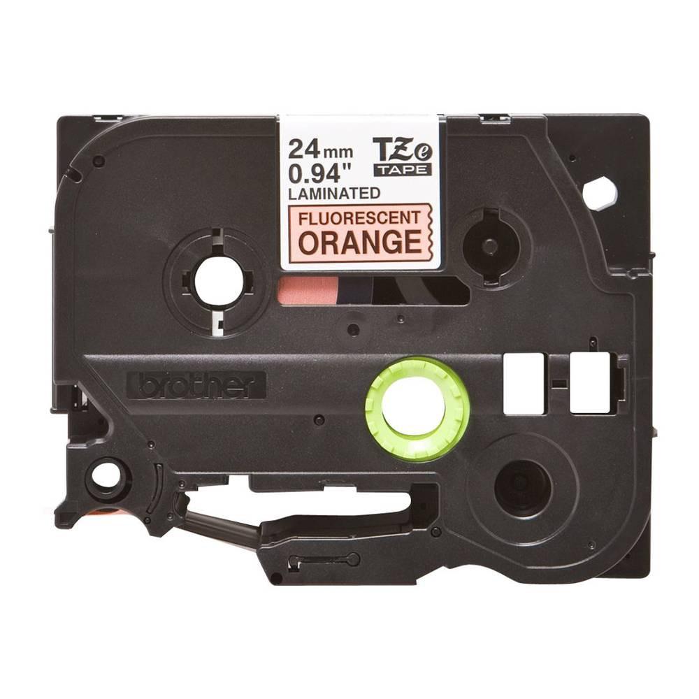 brother  Nastro laminato su colore fluorescente  TZe TZe-B51 Colore Nastro: Arancione segnale Colore carattere:Nero 24 m 