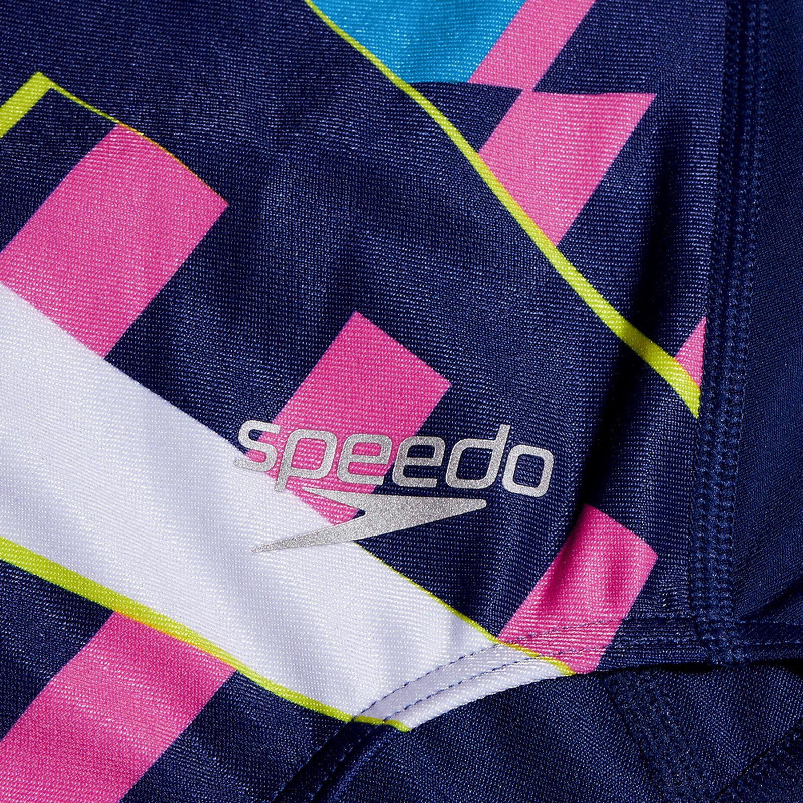 speedo  costume da bagno 1 pezzo per bambina placement lane line 