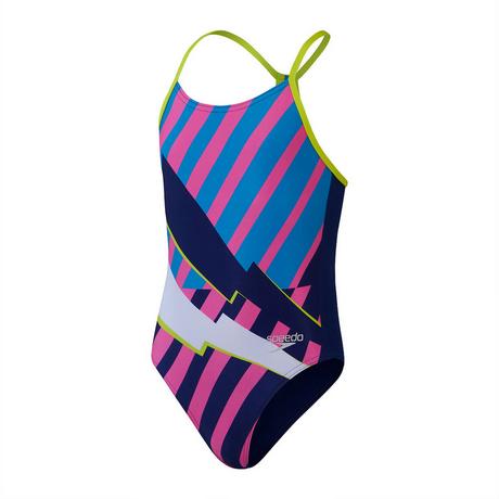 speedo  costume da bagno 1 pezzo per bambina placement lane line 