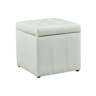 Vente-unique Pouf coffre de rangement SERAFINO en simili  