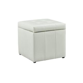 Vente-unique Pouf coffre de rangement SERAFINO en simili  