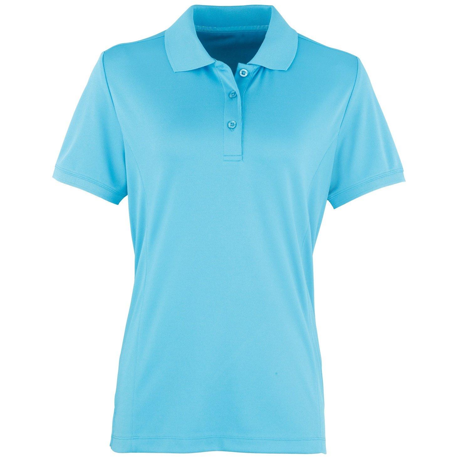 Image of Coolchecker Piqué Poloshirt Polohemd, Kurzarm Damen Türkisblau M