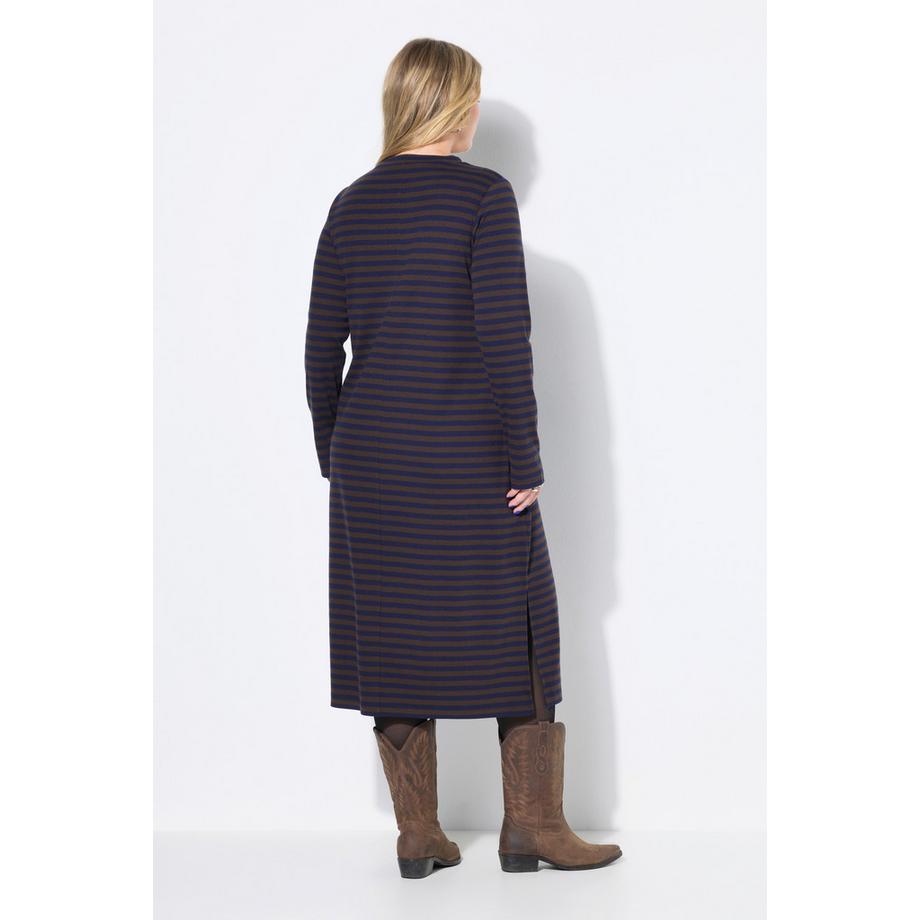 Studio Untold Maxikleid Rippjersey Gestreift Langarm  