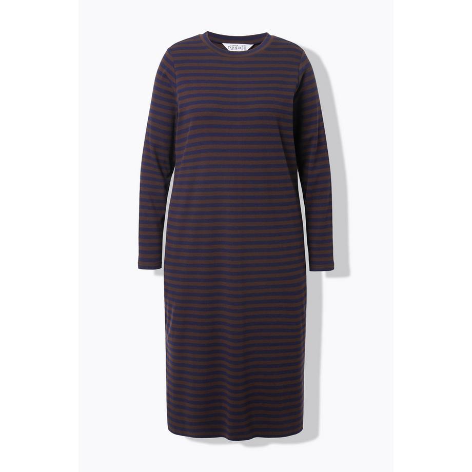 Studio Untold Maxikleid Rippjersey Gestreift Langarm  