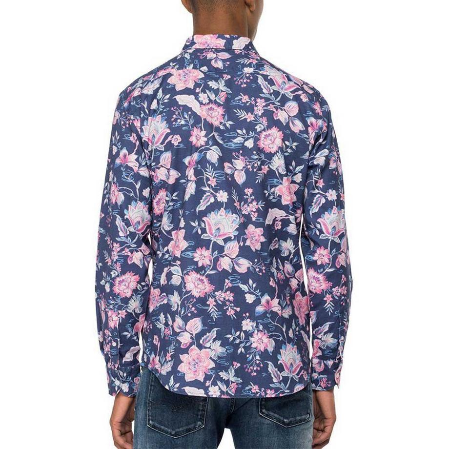 REPLAY Langarmhemd mit Blumenmuster  
