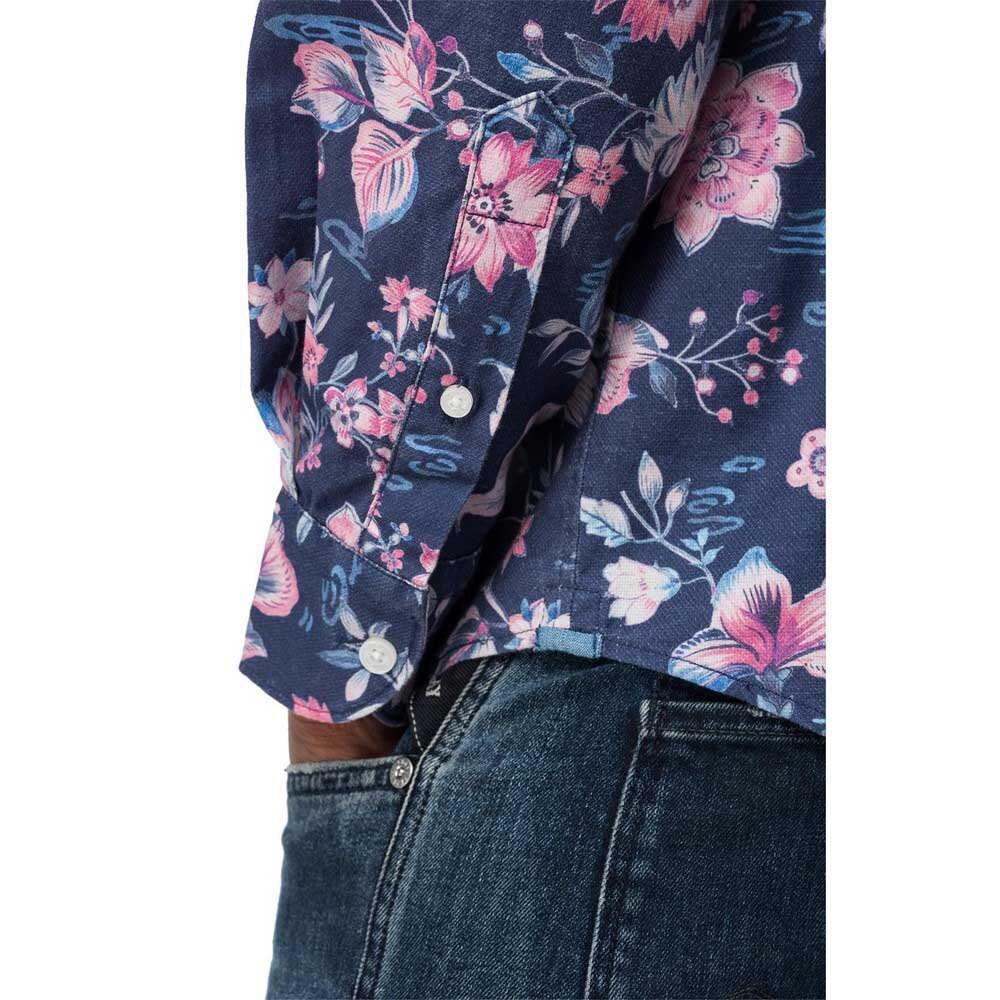 REPLAY Langarmhemd mit Blumenmuster  