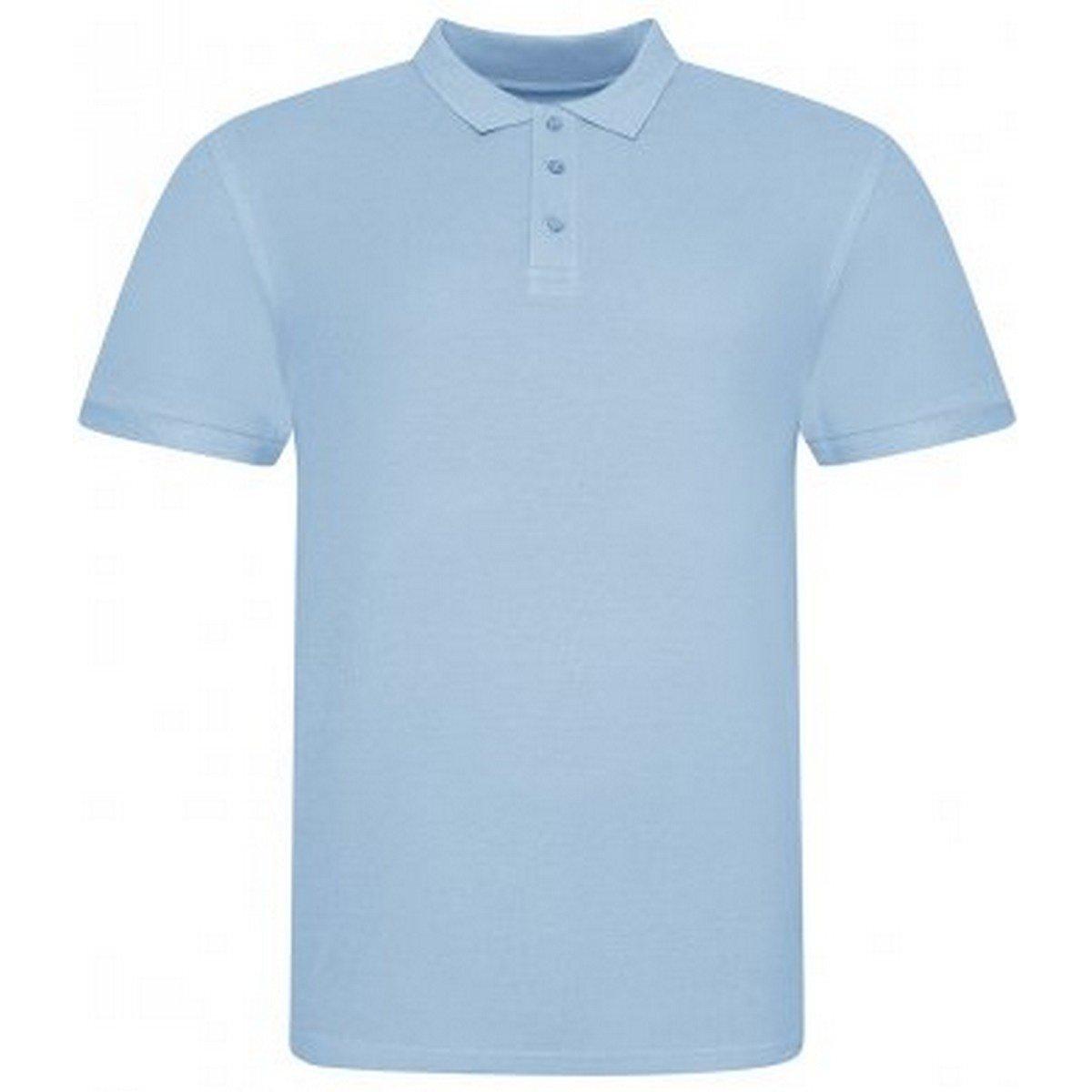 Image of Polo Shirt Pique Herren Himmelblau S