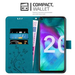 Cadorabo  Hülle für Honor 20  20S  Huawei NOVA 5T Blumen Design Magnetverschluss 