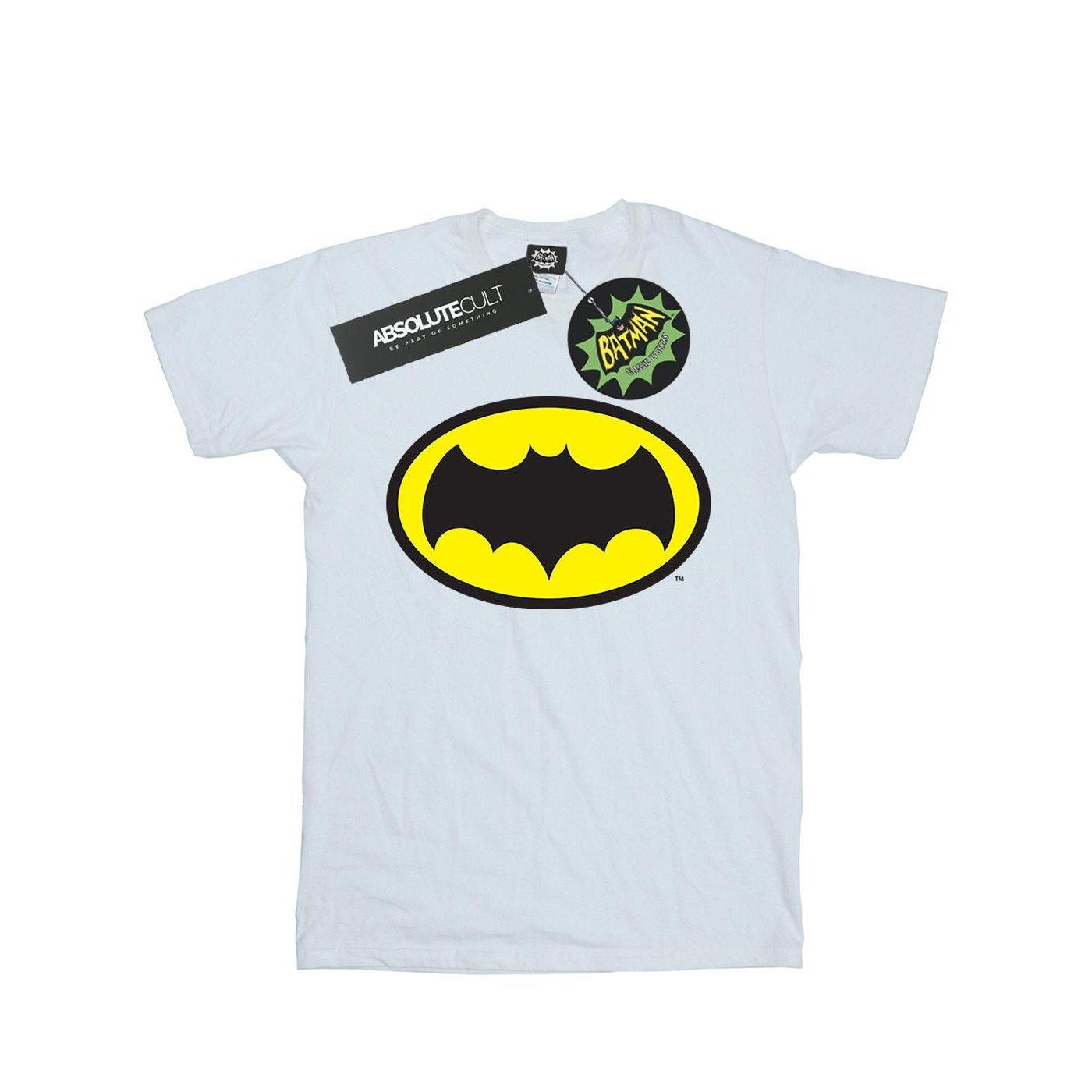 Image of Batman Tv Series Logo Tshirt Damen Weiss 3XL