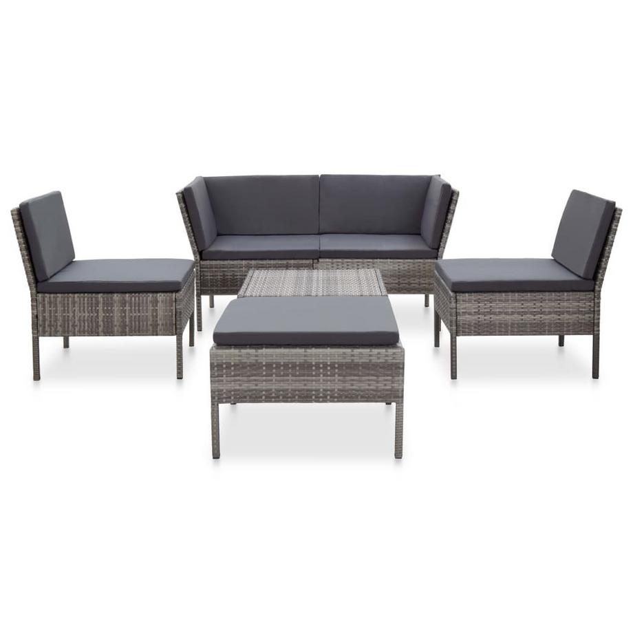 VidaXL Salon de jardin rotin synthétique  