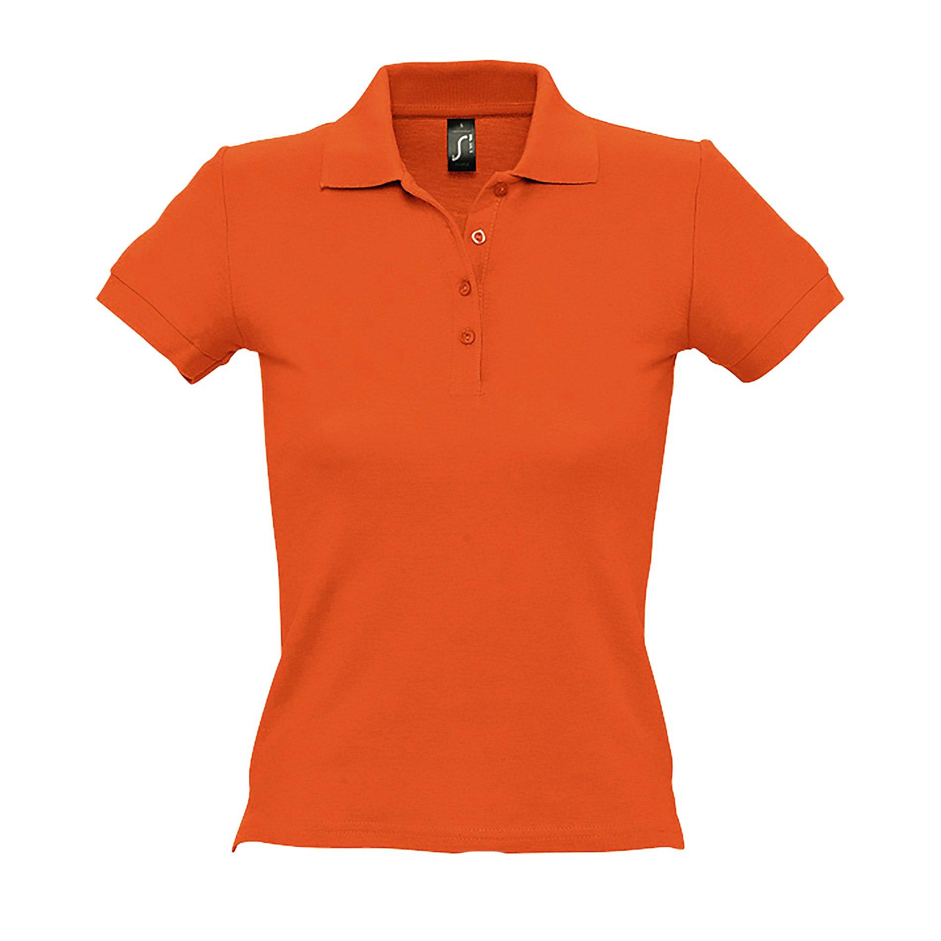 Image of People Poloshirt, Kurzarm Damen Orange XXL